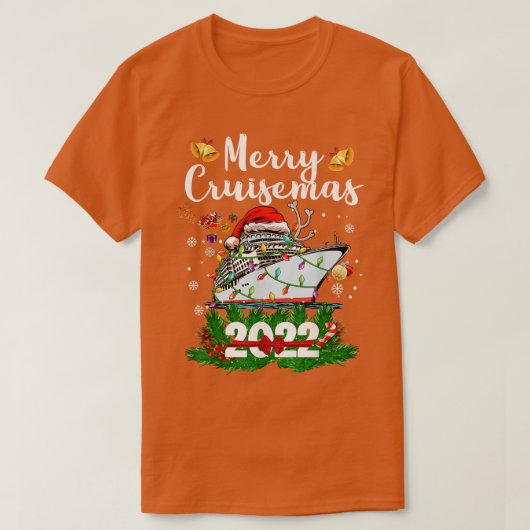 クルーゼマメリース2022クリスマスサンタトナカイCrui Tシャツ (デザイン正面)