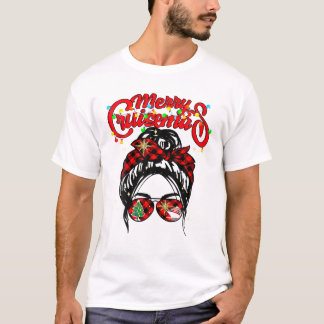 クルーゼマメリース2022ファミリークおもしろいルーズクリスマス Tシャツ