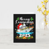 クルーゼマメリース2023クリスマスサンタトナカイCrui カード (黄色い花)