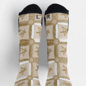 クルーソックスベージュスターズ ソックス (上部)