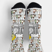 クルーソックスベージュビールレモン ソックス (上部)