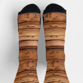 クルーソックス素朴ウッドオレンジ ソックス (上部)