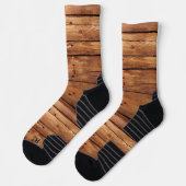 クルーソックス素朴ウッドオレンジ ソックス (左)