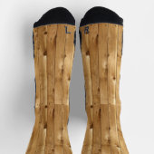 クルーソックス素朴ウッドベージュ ソックス (上部)