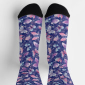 クルーソックス蝶パターン ソックス (上部)