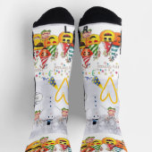 クルーソックス メリークリスマス ハッピーバースデー ソックス (上部)