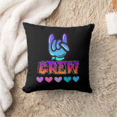 クルータイポグラフィアートデザイン クッション (ブランケット)