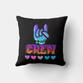 クルータイポグラフィアートデザイン クッション (裏面)