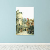 クルーニー美術館の中庭, c.1878-80 キャンバスプリント (インサイチュ (ウッドフロア))