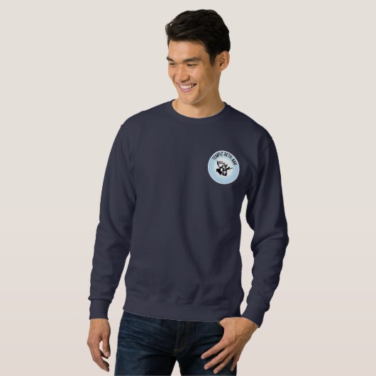 クルーネックスウェットシャツ – TBAロゴ、バック空白のフォーム スウェットシャツ (正面フル)