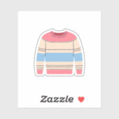 クルーネックストライプのセーター シール (シート)