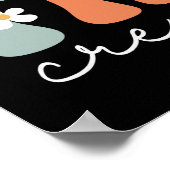 クルーレトログルーヴィヴィンテージ女性幸せな初日 ポスター (角)