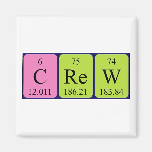 クルー定期テーブル名磁石 マグネット (正面)