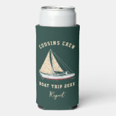 クルー航海のいとこボート旅行のマッチング スリム缶クーラー (Seltzer裏面)