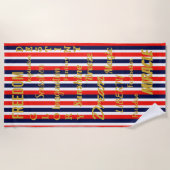 クルー遠くにズウィズミーボンボヤジーパーティービーチタオル ビーチタオル (正面)