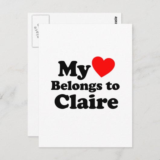 クレアに恋してる ポストカード (正面/裏面)