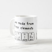 クレアの周期表の名前のマグ コーヒーマグカップ (正面左)