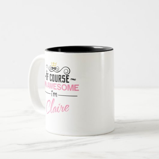 クレアもちろん私の名素晴らし前だ ツートーンマグカップ (正面左)