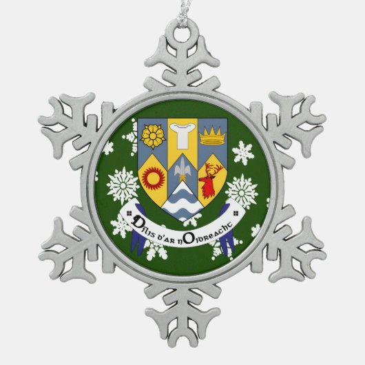 クレアアイルランドクレストアイルランド スノーフレークピューターオーナメント (正面)