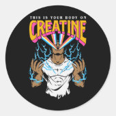 クレアチン体ジム誕生日 ラウンドシール (正面)