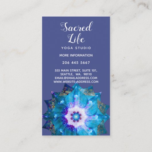 クレアドゥルネ | Peace Mandala 名刺 (裏面)