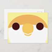 クレアミノの桃の顔のロブバードの顔 シーズンポストカード (正面/裏面)