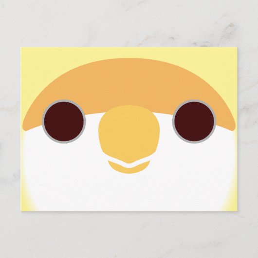 クレアミノの桃の顔のロブバードの顔 シーズンポストカード (正面)