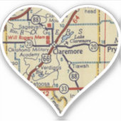 クレアモアOKレトロマップ シール (正面)