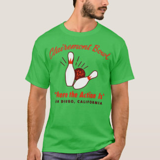 クレアモントボウル - カリフォルニア州サンディエゴ - ビンテージボウリング Tシャツ