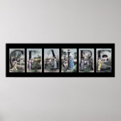 クレアヴィンテージアルファベット文字名アート ポスター (正面)