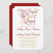 クレアートゴールドソウルラブハートウェディング 招待状 (正面/裏面)