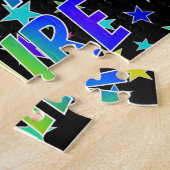 「クレア」名、おもしろい「ハッピーバースデー」 ジグソーパズル (側面)