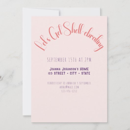 クレイのクロウフィッシュの誕生日パーティーを開催 招待状 (裏面)