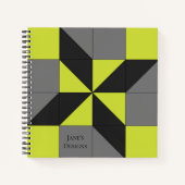 クレイの選択キルトブロックキルターズスパイラルノート ノートブック (正面)