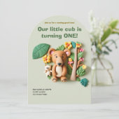 クレイアートベアーファミリー誕生日 招待状 (スタンド正面)