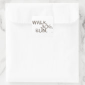 クレイウォークジョグ走(フォント落書き) スクエアシール (バッグ)