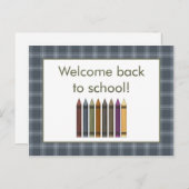 クレイオンズウェルカム新学期はがき ポストカード (正面/裏面)