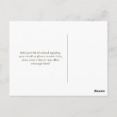 クレイオンズウェルカム新学期はがき ポストカード (裏面)