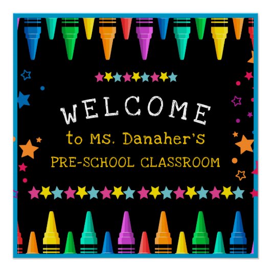 クレイオンズカラフルスター歓迎先生教室 ポスター (正面)