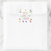 クレイオンズモスト素晴らしルダディタイポグラフィ |ステッカー スクエアシール (バッグ)