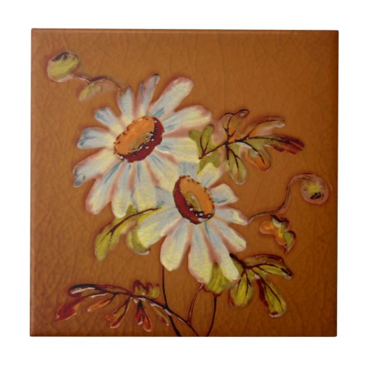 クレイカラーのイギリスのダイズBarbotine Repro c1900 タイル (正面)