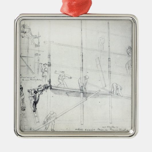 クレイグの家の外の足場の上に置くこと メタルオーナメント (正面)