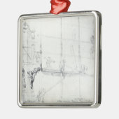 クレイグの家の外の足場の上に置くこと メタルオーナメント (左)