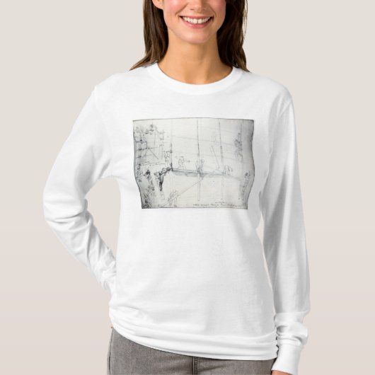 クレイグの家の外の足場の上に置くこと Tシャツ (正面)
