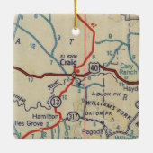 クレイグCO 1945の地図 セラミックオーナメント (裏面)