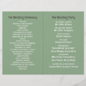 クレイサファリキリン素朴結婚式 プログラム (裏面)