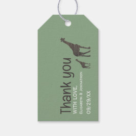 クレイサファリ素朴ア結婚・キリン ギフトタグ