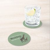 クレイサファリ素朴ア結婚・キリン ラウンドペーパーコースター (インサイチュ)