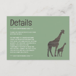 クレイサファリ素朴ー結婚キリン詳細 エンクロージャーカード