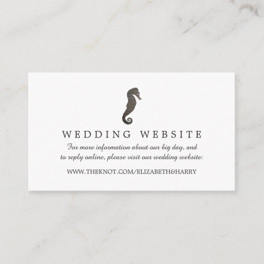 クレイシーホースビーチ結婚式サイト エンクロージャーカード (正面)